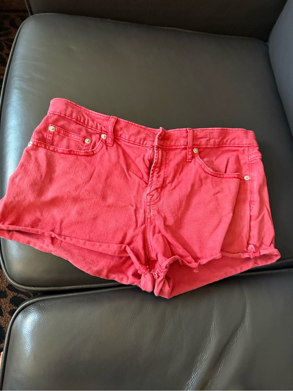 GAP Red Denim Cutoff Shorts